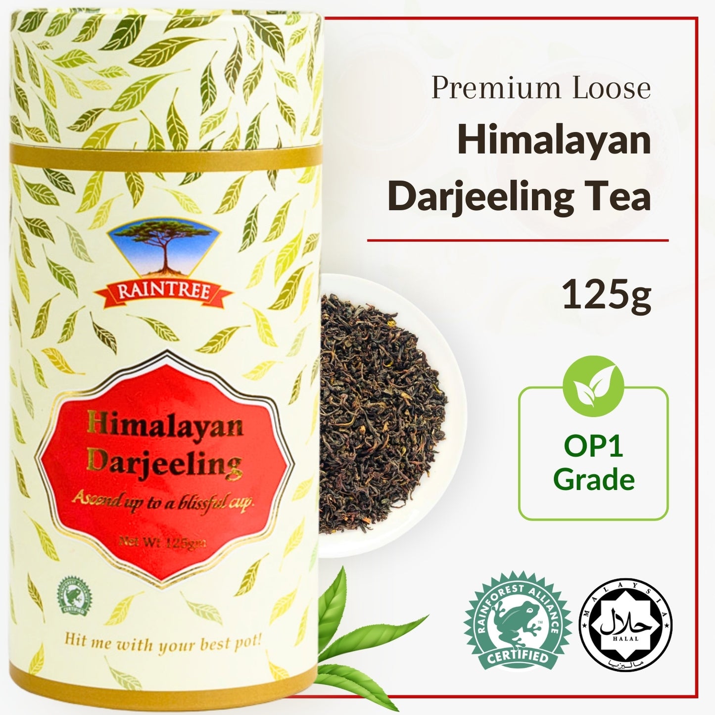 Raintree Premium Pure Himalayan Darjeeling Black Tea  Loose Leaf Tea (125g)