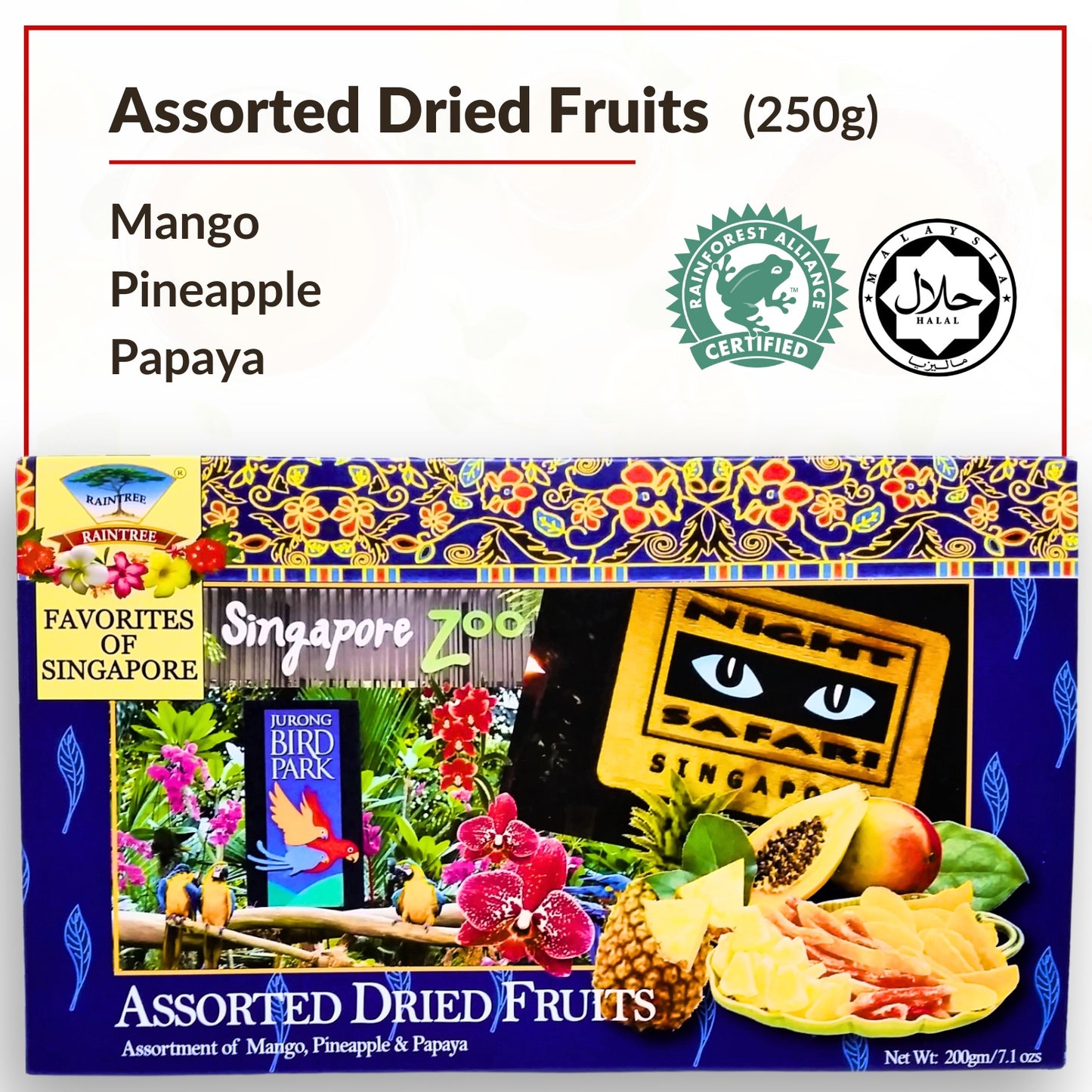 Raintree Assorted Dried Fruits - Favorite of Singapore (250g)