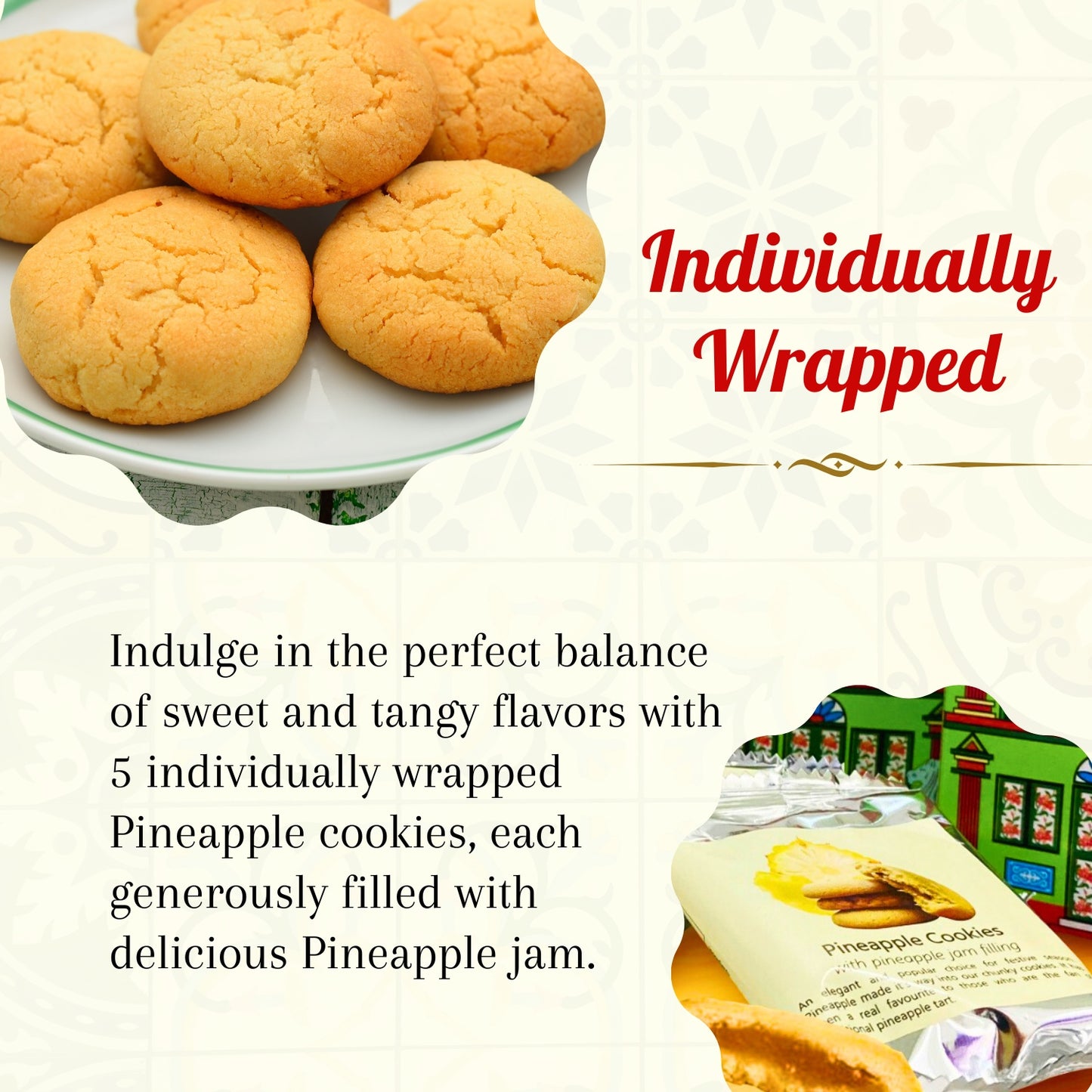 SINGAPORE PINEAPPLE COOKIES- 5 pcs