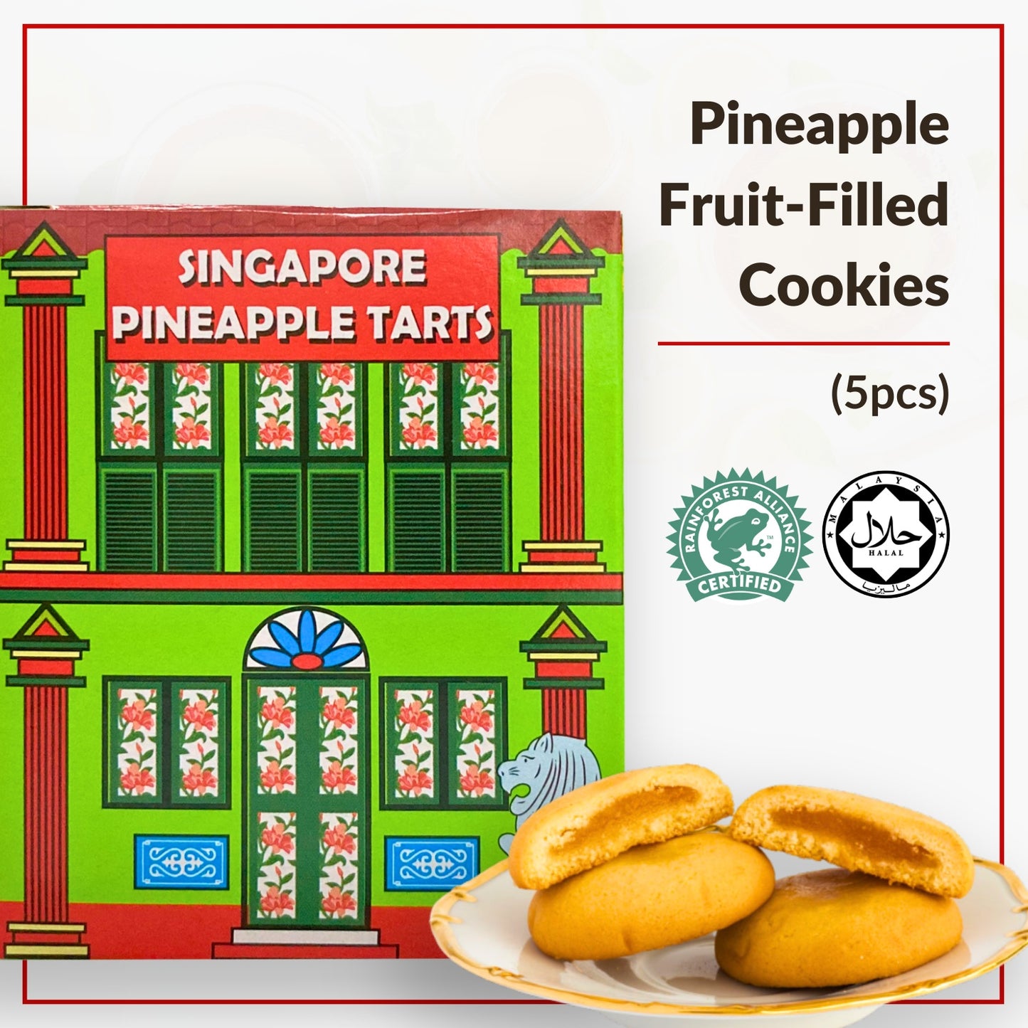 SINGAPORE PINEAPPLE COOKIES- 5 pcs