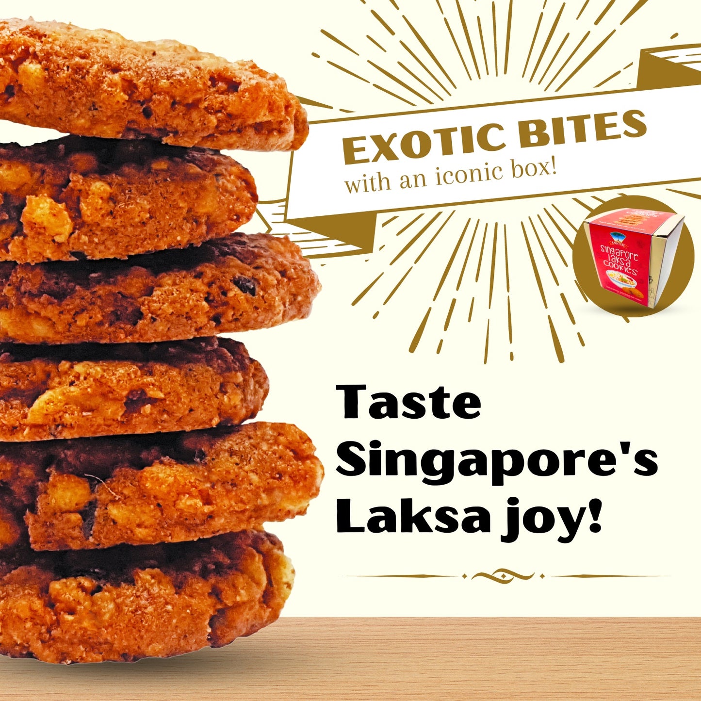 Raintree Exploration Delight Bundle | Macadamia Coffee, Chocolate Hazelnut, Nasi Lemak, Spicy Laksa Cookies | Halal Certified | Unique Singapore Flavors