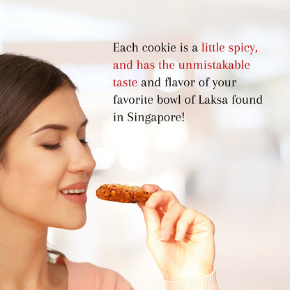 Raintree Singapore Laksa Cookies (72 g) Spicy & Savoury Flavour with 100% Pure Laksa Paste