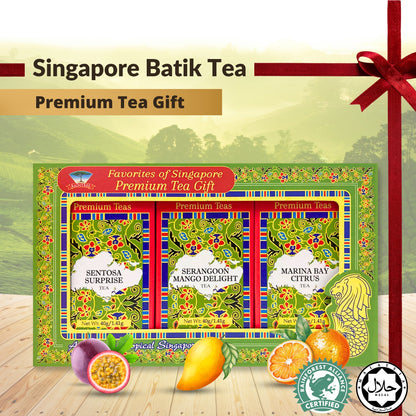 SINGAPORE BATIK TEA premium tea gift (3x40g) 3 fruit tea flavors